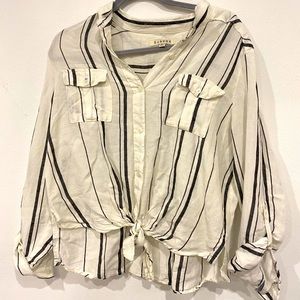 Francesca’s Long Sleeve Tie Top